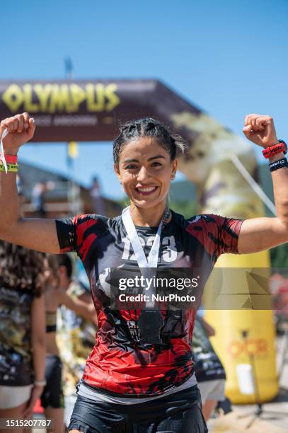 Competitors are taking part in the 2023 Olympus Race obstacle racing challenge in Andorra. Canillo, Andorra, on July 7, 2023.
