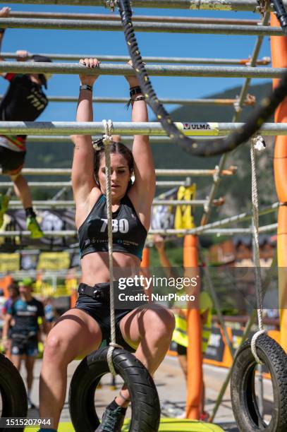 Competitors are taking part in the 2023 Olympus Race obstacle racing challenge in Andorra. Canillo, Andorra, on July 7, 2023.