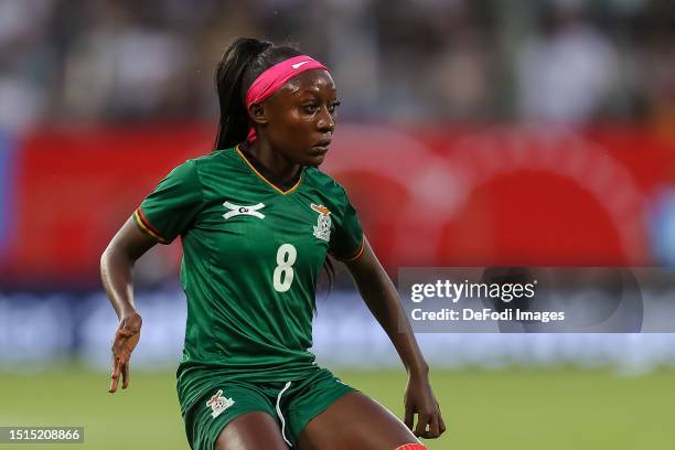 Margaret Belemu of Zambia looks on during the Women's international friendly between Germany and Zambia at Sportpark Ronhof Thomas Sommer on July 7,...
