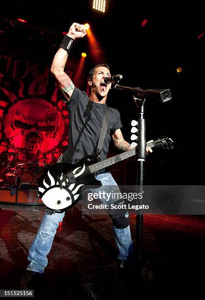 Sully Erna of Godsmack performs at DTE Energy Theatre on September 7, 2012 in Clarkston, Michigan.