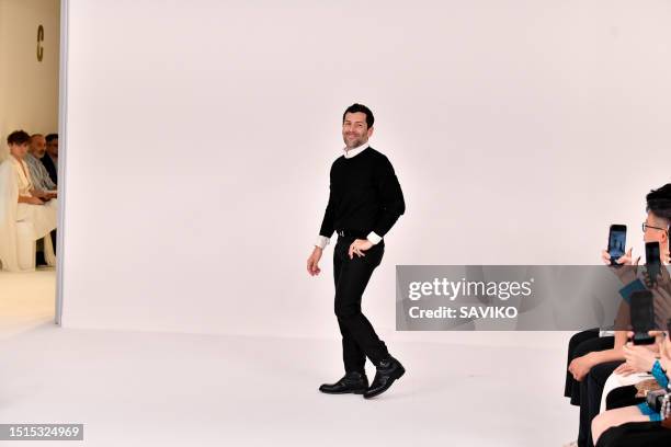 Fashion designer Alexis Mabille walks the runway during the Alexis Mabille Haute Couture Fall Winter 2023-2024 fashion show as part of the Paris...