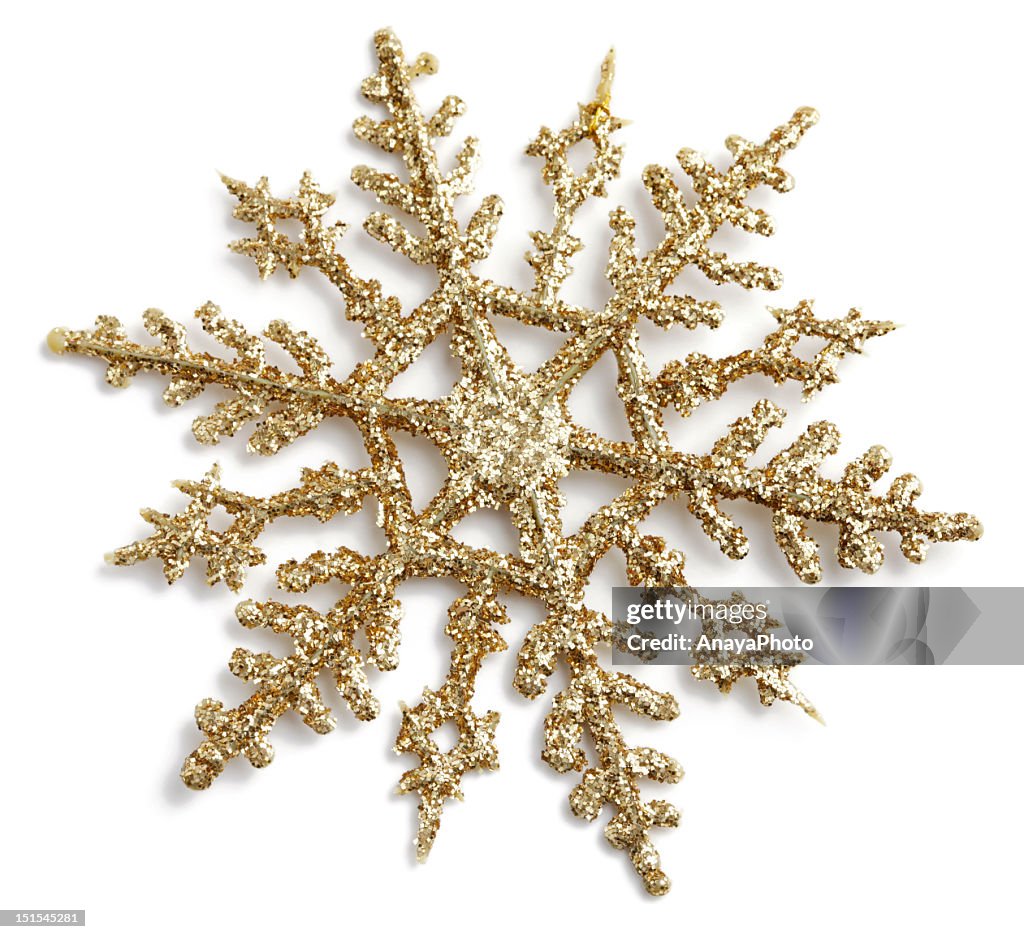 Gold Glitter Snowflake