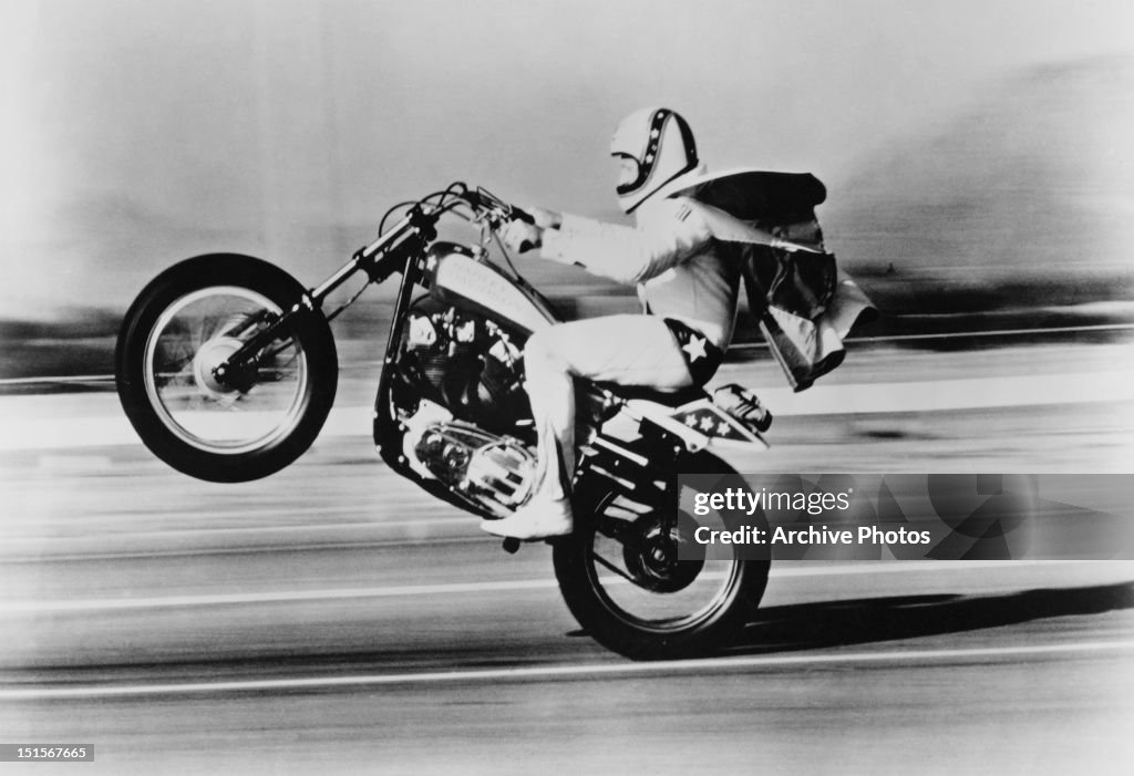 Evel Knievel On Harley