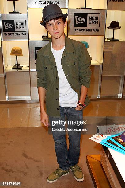 Actor Tom Holland at Variety Studio presented by Moroccanoil on Day 1 at Holt Renfrew, Toronto during the 2012 Toronto International Film Festival on...