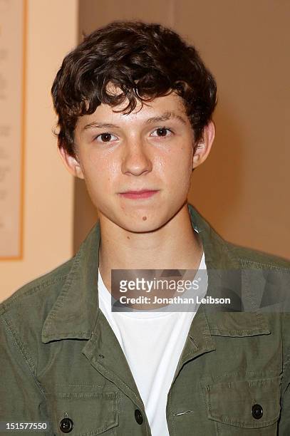 Actor Tom Holland at Variety Studio presented by Moroccanoil on Day 1 at Holt Renfrew, Toronto during the 2012 Toronto International Film Festival on...