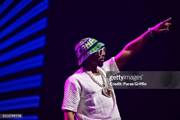 Rapper Lil Jon performs onstage during night 2 of the 2023 ESSENCE Festival Of Culture™ at Caesars Superdome on July 01, 2023 in New Orleans,...