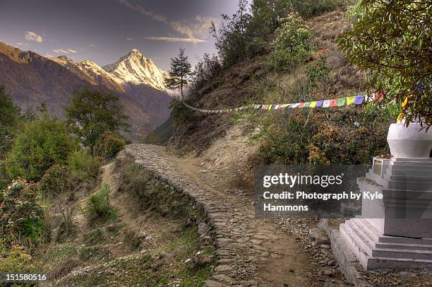 everest base camp trek, nepal - mt everest base camp stock-fotos und bilder