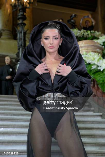 Alexandra Pereira attends the Stéphane Rolland Haute Couture Fall/Winter 2023/2024 show as part of Paris Fashion Week at Opera Garnier on July 04,...