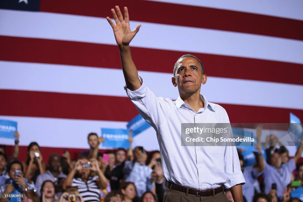 President Obama Campaigns In Florida For Two-Day Swing
