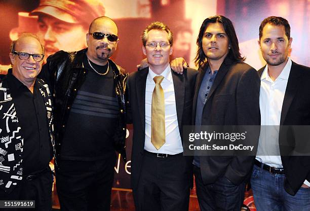 Producer Jeff Scheftel, actor/recording artist Ice-T, programmer Thom Powers, director Jorge Hinojosa and producer Danny Bresnik attend the "Iceberg...