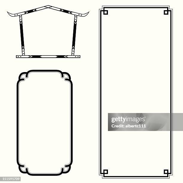 ilustraciones, imágenes clip art, dibujos animados e iconos de stock de asiática los marcos de los cuadros - cultura china