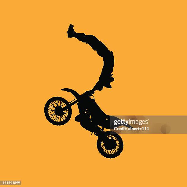 badmotofoto - motorcycle stunt stock illustrations