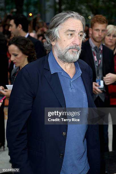 Actor Robert De Niro attends the "Silver Linings Playbook" premiere during the 2012 Toronto International Film Festiva at Roy Thomson Halll on...