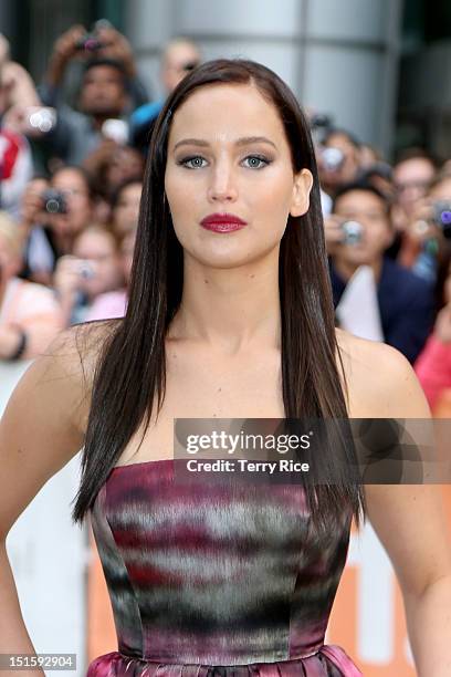 Actress Jennifer Lawrence attends the "Silver Linings Playbook" premiere during the 2012 Toronto International Film Festiva at Roy Thomson Halll on...