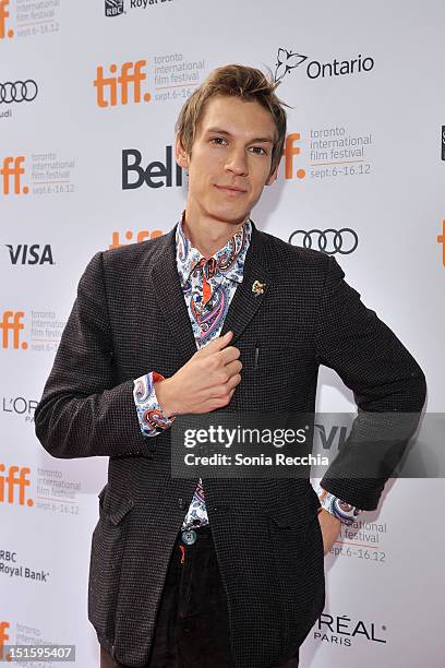 Actor/singer Landon Pigg attends "The Perks Of Being A Wallflower" premiere during the 2012 Toronto International Film Festival at Ryerson Theatre on...