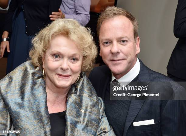 Kiefer Sutherland and his mother, actress Shirley Douglas attend "The Reluctant Fundamentalist" premiere during the 2012 Toronto International Film...