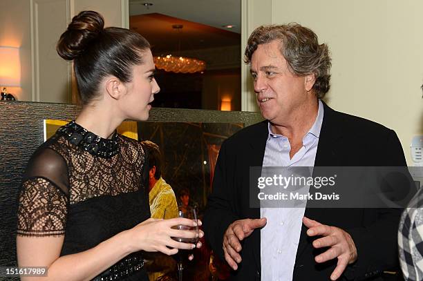 Actress Mary Elizabeth Winstead and Co-President of Sony Pictures Classics Tom Bernard attend the Sony Pictures cocktail hour during the 2012 Toronto...