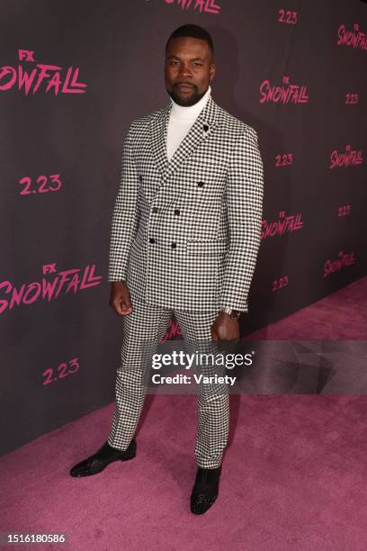 Amin Joseph at the premiere of 'Snowfall' Season 5 held at Grandmaster Recorders on February 17, 2022 in Los Angeles, California.