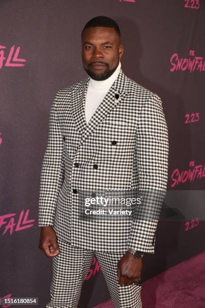 Amin Joseph at the premiere of 'Snowfall' Season 5 held at Grandmaster Recorders on February 17, 2022 in Los Angeles, California.