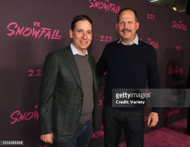 Two Guests at the premiere of 'Snowfall' Season 5 held at Grandmaster Recorders on February 17, 2022 in Los Angeles, California.