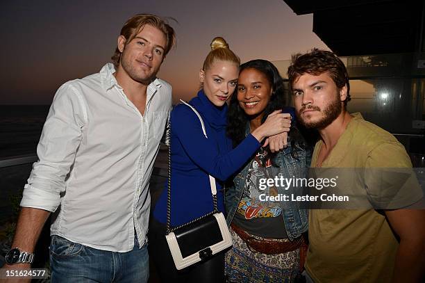 Actors Trevor Donovan, Jaime King, Joy Bryant, and Emile Hirsch attend Lucky Brand Celebration of California Culture and Style on September 8, 2012...