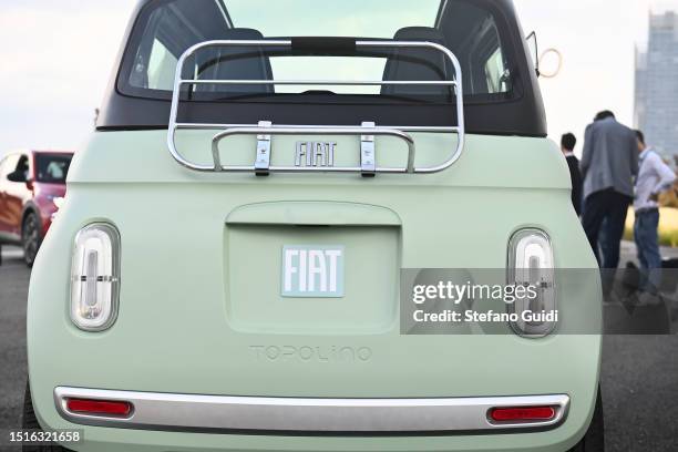 General view of the new Fiat Topolino during the "Fiat, The Future Is On Track" press presentation of the new Fiat Topolino and new Fiat 600 on July...