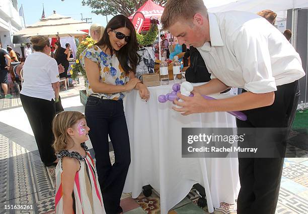 Actress Marisol Nichols and daughter Rain India Lexton attend the Red CARpet event hosted by Britax and Ali Landry at SLS Hotel on September 8, 2012...