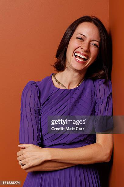 Actress Amy Acker of "Much Ado About Nothing" poses at the Guess Portrait Studio during 2012 Toronto International Film Festival on September 9, 2012...