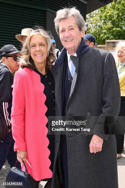 Gabriel Clare-Hunt and Melvyn Bragg attend day three of the Wimbledon Tennis Championships at All England Lawn Tennis and Croquet Club on July 05,...