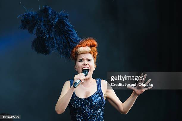 Paloma Faith performs at BBC Radio 2's Live in Hyde Park concert at Hyde Park on September 9, 2012 in London, England.
