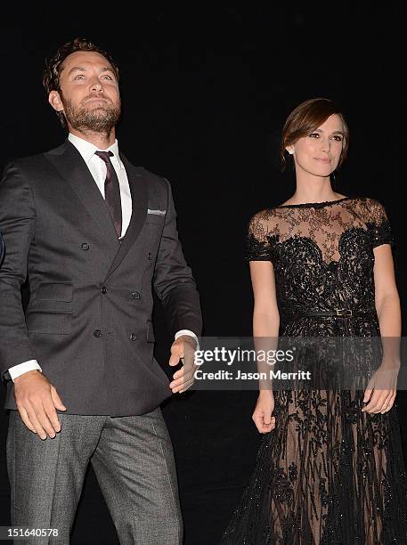 Actors Jude Law and Keira Knightley attend the 'Anna Karenina' premiere during the 2012 Toronto International Film Festival at The Elgin on September...