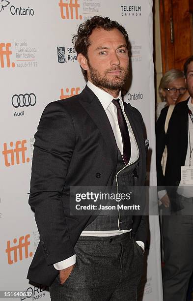 Actor Jude Law attends the 'Anna Karenina' premiere during the 2012 Toronto International Film Festival at The Elgin on September 7, 2012 in Toronto,...