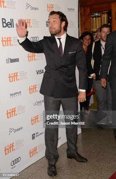 Actor Jude Law attends the 'Anna Karenina' premiere during the 2012 Toronto International Film Festival at The Elgin on September 7, 2012 in Toronto,...