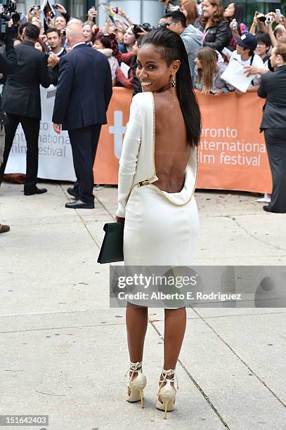 Actress Jada Pinkett Smith attends the "Free Angela & All Political Prisoners" premiere during the 2012 Toronto International Film Festival at Roy...
