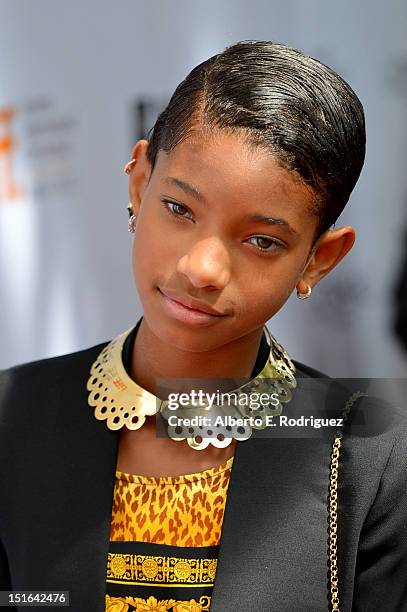 Willow Smith attends the "Free Angela & All Political Prisoners" premiere during the 2012 Toronto International Film Festival at Roy Thomson Hall on...