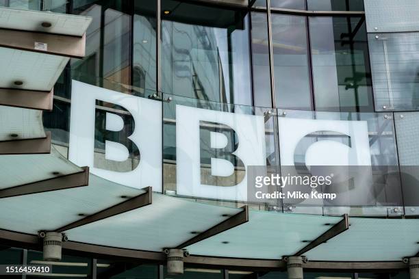 Broadcasting House at Portland Place on 9th July 2023 in London, United Kingdom. The main building was refurbished, with radio stations BBC Radio 3,...