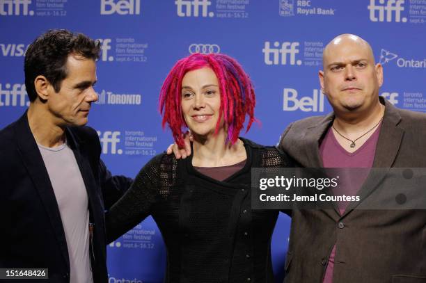 Directors Tom Tykwer, Lana Wachowski and Andy Wachowski attend "Cloud Atlas" Photo Call during the 2012 Toronto International Film Festival at TIFF...