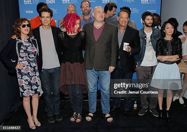 Actress Susan Sarandon, director Tom Tykwer, director Lana Wachowski, director Andy Wachowski, actor Tom Hanks, actor Jim Sturgess and actress Zhou...