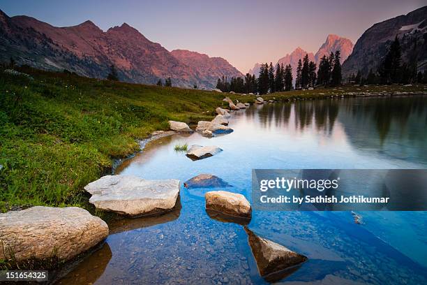 lake solitude - grand teton national park stock pictures, royalty-free photos & images