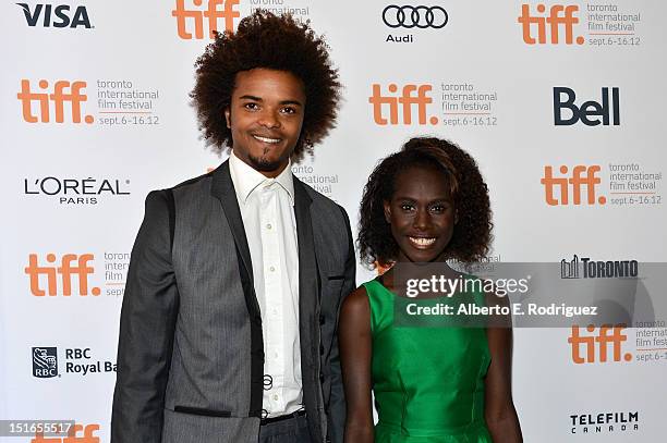 Actors Eka Darville and Xzannjah Matsi attend the "Mr. Pip" premiere during the 2012 Toronto International Film Festival at Winter Garden Theatre on...