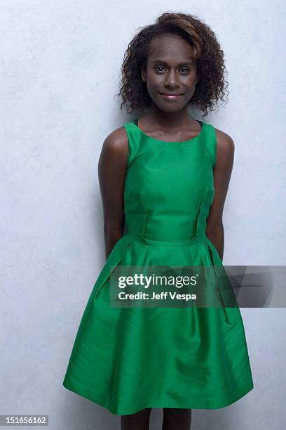 Actress Xzannjah Matsi of "Mr. Pip" poses at the Guess Portrait Studio during 2012 Toronto International Film Festival on September 9, 2012 in...