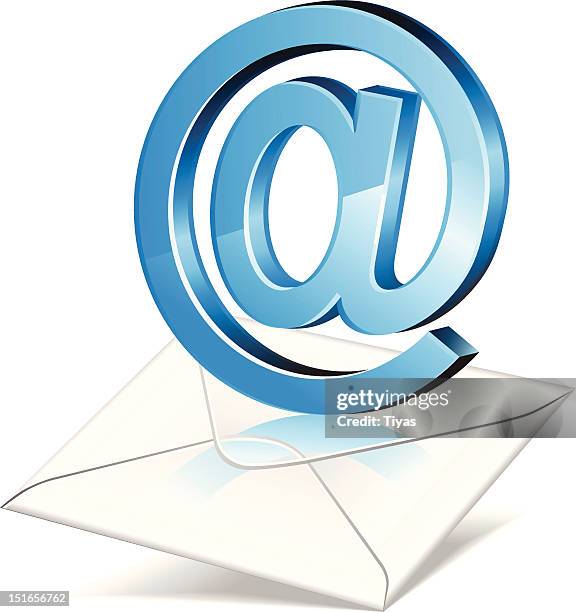 illustrazioni stock, clip art, cartoni animati e icone di tendenza di e-mail - chiocciola simbolo ortografico