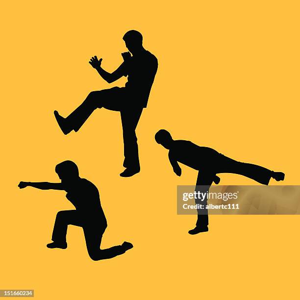 i'd like to fight your brother - kid karate stock illustrations