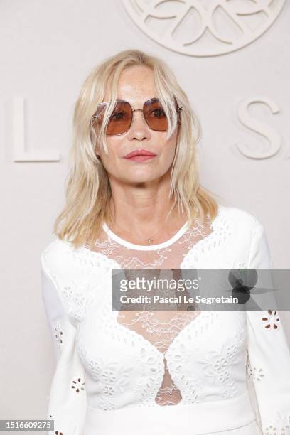 Emmanuelle Beart attends the Elie Saab Haute Couture Fall/Winter 2023/2024 show as part of Paris Fashion Week on July 05, 2023 in Paris, France.
