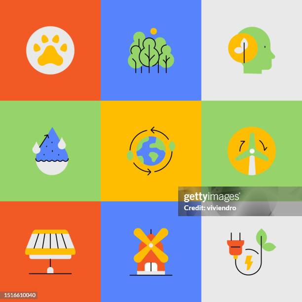 ecology icon set. editable stroke. pixel perfect. - forest path stock illustrations