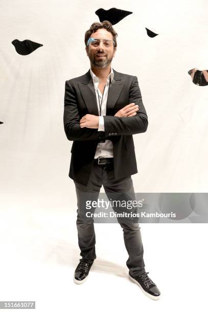 Google co-founder Sergey Brin attends the Diane Von Furstenberg Spring 2013 fashion show during Mercedes-Benz Fashion Week at The Theatre at Lincoln...