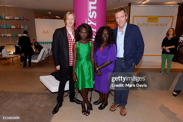 Director Andrew Adamson and actors Healesville Joel, Xzannjah Matsi, and Hugh Laurie attend Variety Studio presented by Moroccanoil at Holt Renfrew...