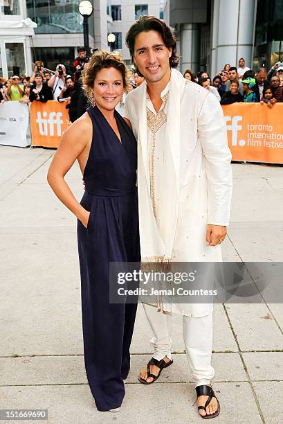 Sophie Gregoire and Justin Trudeau arrive at the "Midnight's Children" Premiere at the 2012 Toronto International Film Festival at Roy Thomson Hall...