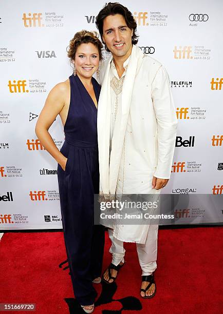 Sophie Gregoire and Justin Trudeau arrive at the "Midnight's Children" Premiere at the 2012 Toronto International Film Festival at Roy Thomson Hall...