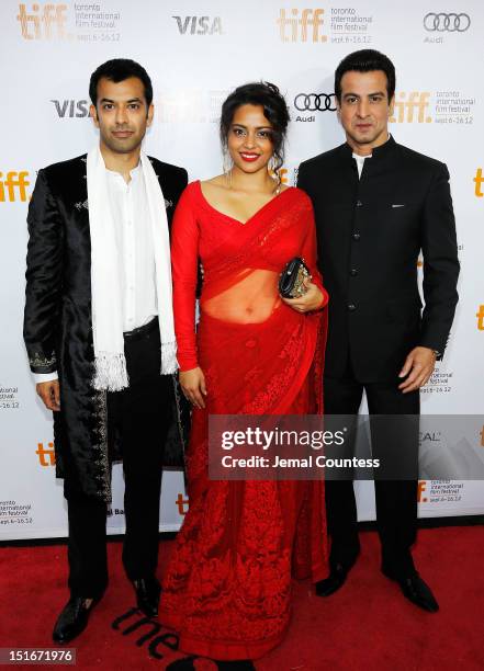 Zaib Shaikh, Shahana Goswami, and Ronit Roy arrive at the "Midnight's Children" Premiere at the 2012 Toronto International Film Festival at Roy...
